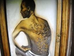 Painting of slavery scars